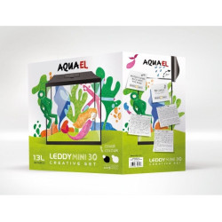 Aquael Leddy Set Mini 30 akvariumas stačiakampis su įranga, baltas, 12,6 l, 28x15x30 cm - nuotrauka 3