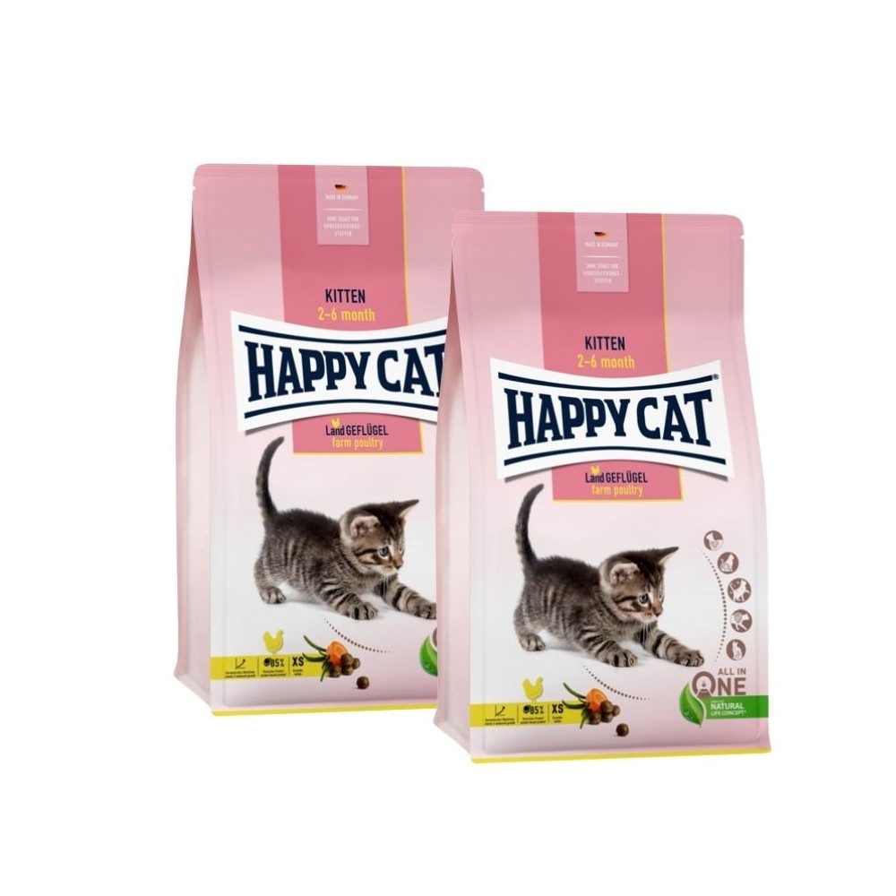 happy-cat-maistas-jaunoms-katems-su-paukstiena-kitten-landgeflugel-2x4-kg-akvazoo