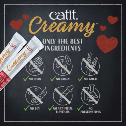 Catit Creamy kreminis skanėstas katėms su vištiena, 4x10 g - nuotrauka 3