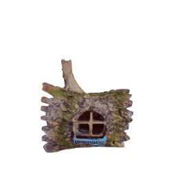 Dekoracija akvariumui Rąstas-namelis, 14x11x13,5 cm - nuotrauka 2