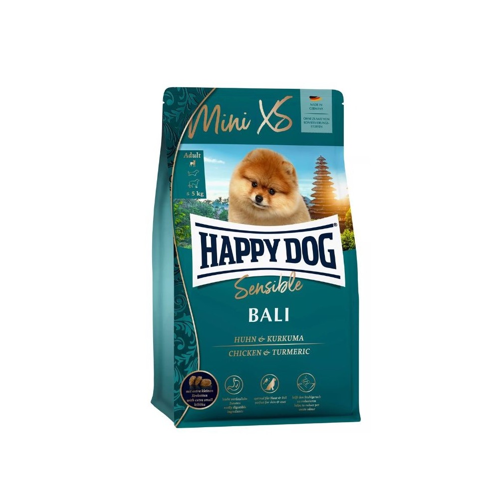 happy-dog-xs-bali-visavertis-pasaras-mazu-veisliu-suaugusiems-sunims-su-vistiena-ir-ciberzole-1-3-kg