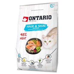 Ontario visavertis pašaras suaugusioms katėms Cat Hair&Skin, 0,4 kg - nuotrauka 2