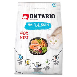 Ontario visavertis pašaras suaugusioms katėms Cat Hair&Skin, 0,4 kg - nuotrauka 3