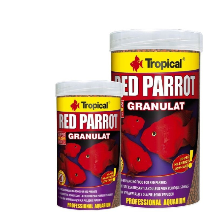 Maistas žuvims papūgoms Tropical Red Parrot | Akvazoo.lt