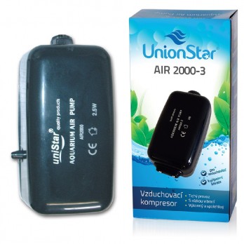 *Oro pompa (kompresorius) akvariumui UniStar Air 2000-3 5 W