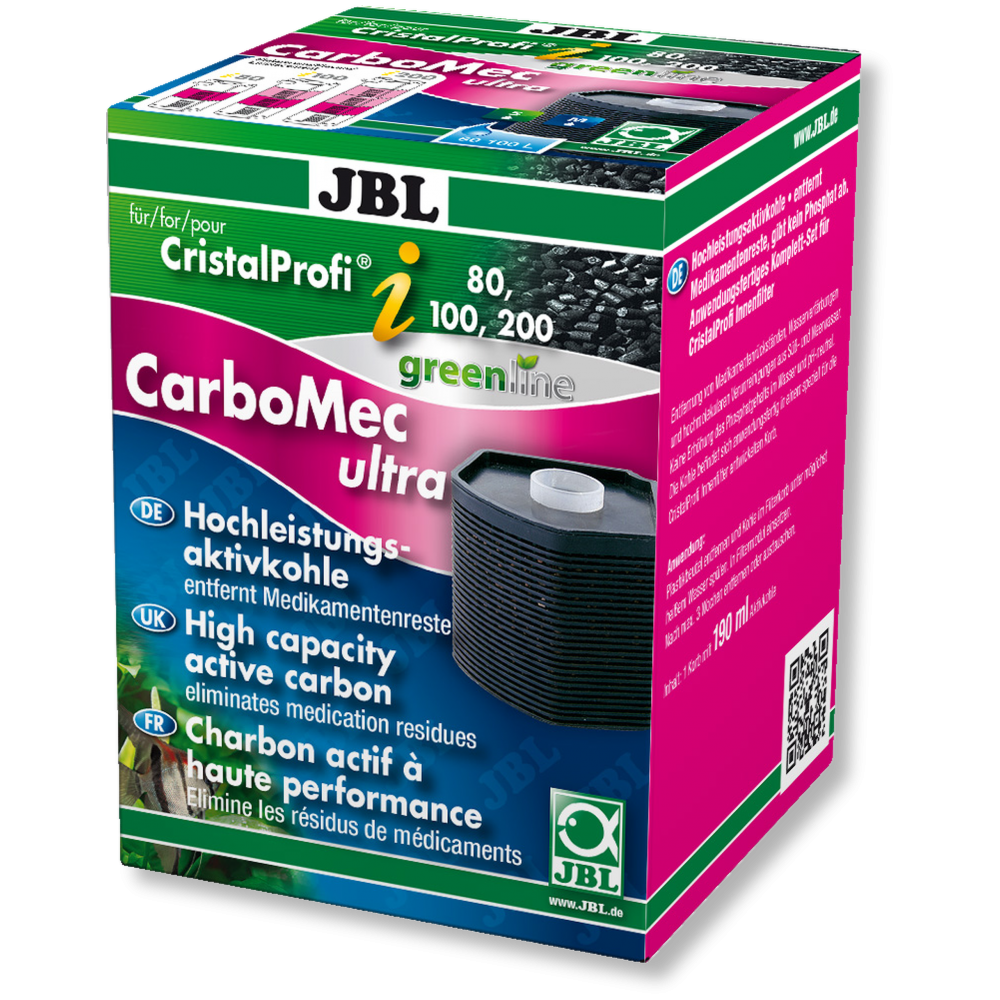 JBL CarboMec Ultra aktyvuotos anglies užpildas vidiniams filtrams CristalProfi i60 - i200