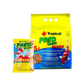 Tropical Pond Sticks Mixed maistas Koi karpiams spalvotomis lazdelėmis 1000 ml - nuotrauka 4