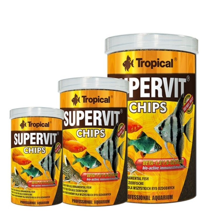 Tropical Supervit Chips pašaras su Beta-gliukanu žuvims