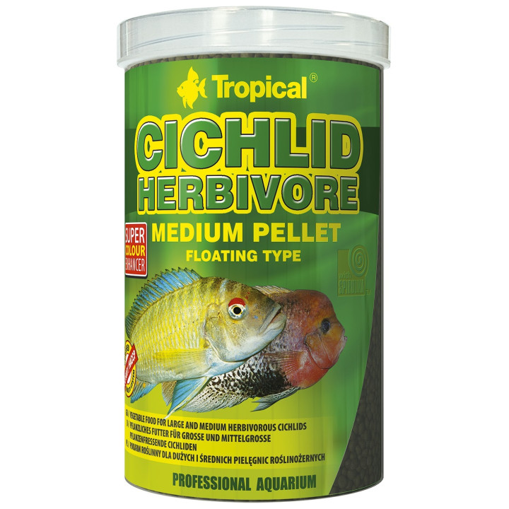 Tropical Cichlid Herbivore Medium Pellet pašaras ciklidams
