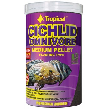 Tropical Cichlid Omnivore Medium Pellet granuliuotas maistas visaėdžiams ciklidams 1000 ml