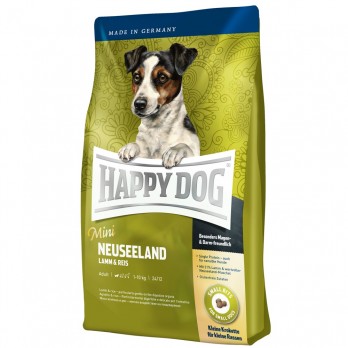 Happy Dog visavertis pašaras mažų veislių suaugusiems šunims su ėriena ir ryžiais Mini Neuseeland 300 g