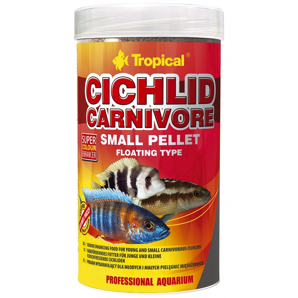 Cichlid Carnivore Small Pellet granuliuotas maistas mėsėdžiams ciklidams 250 ml