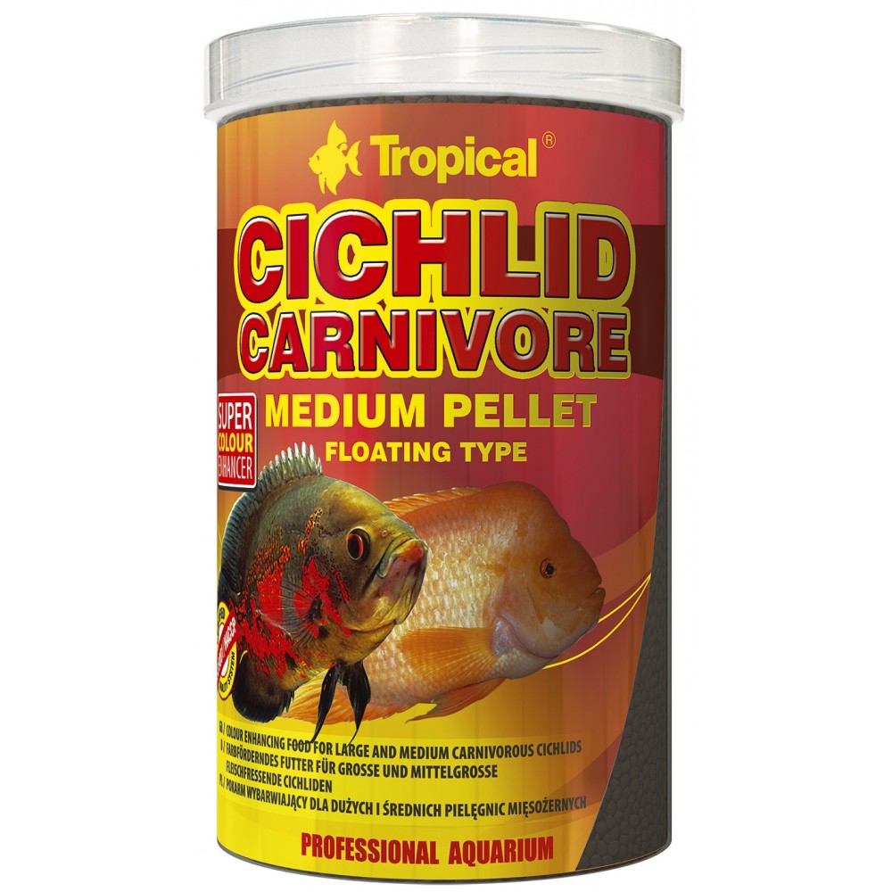 Cichlid Carnivore Medium Pellet granuliuotas maistas mėsėdžiams ciklidams 1000 ml