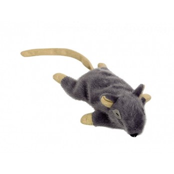 Žaislas katei pelė  pliušinė, pilka,su katžole