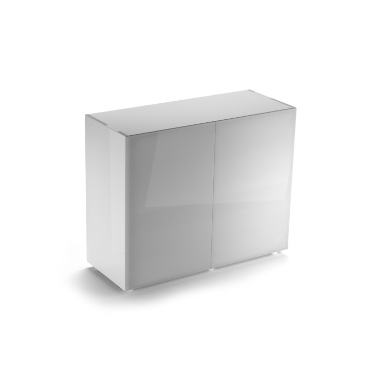 Glossy 80 spintelė stačiakampė balta su durelėmis, 80 cm
