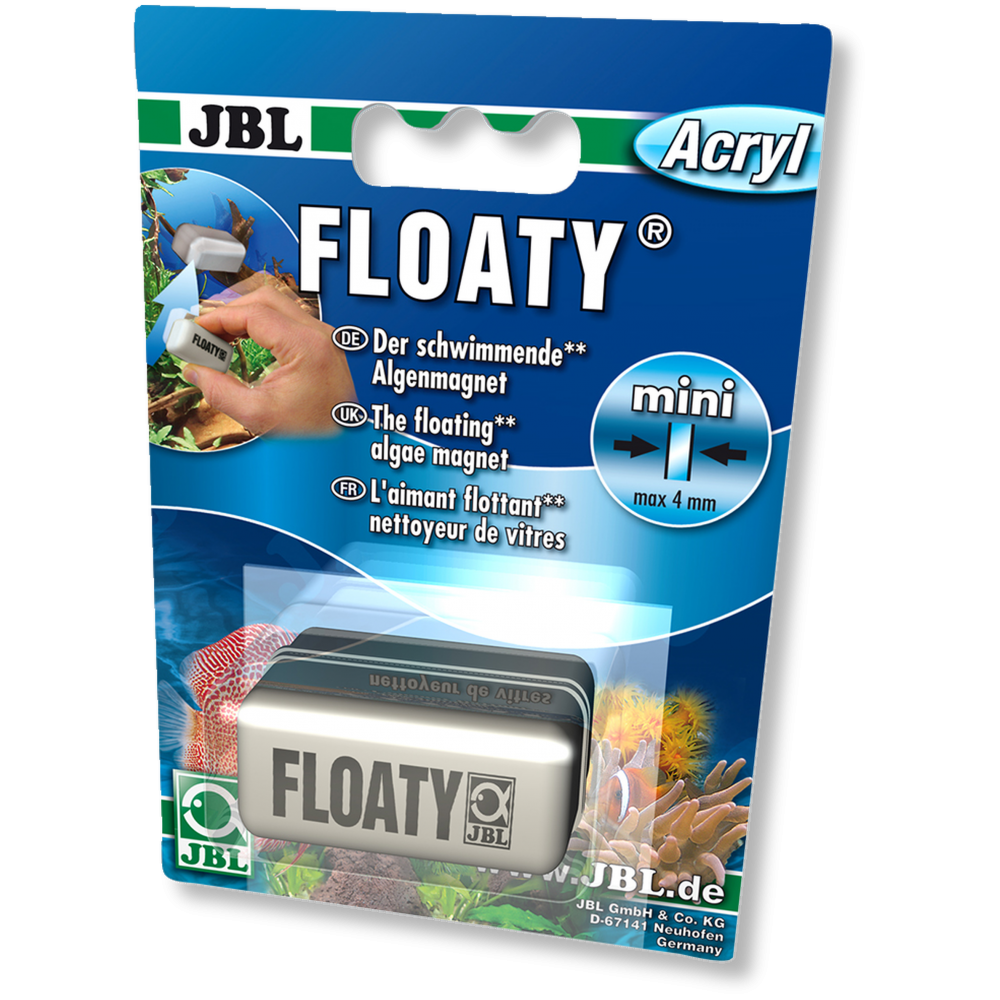 JBL Floaty Mini Acryl plaukiantis magnetinis stiklų valiklis, 4 mm