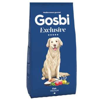 *Gosbi sausas maistas suaugusiems vidutinių veislių šunims Exclusive Fish Medium, 3 kg