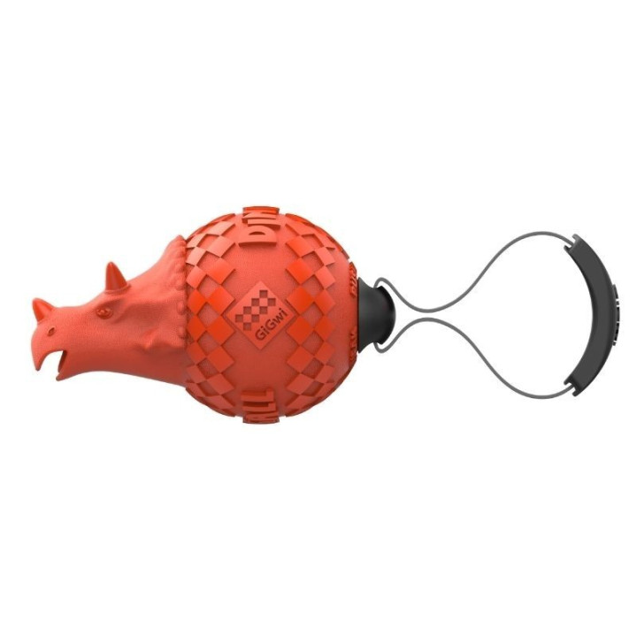 Žaislas šunims GiGwi Push To Mute Dinoball Triceratops dinozauras