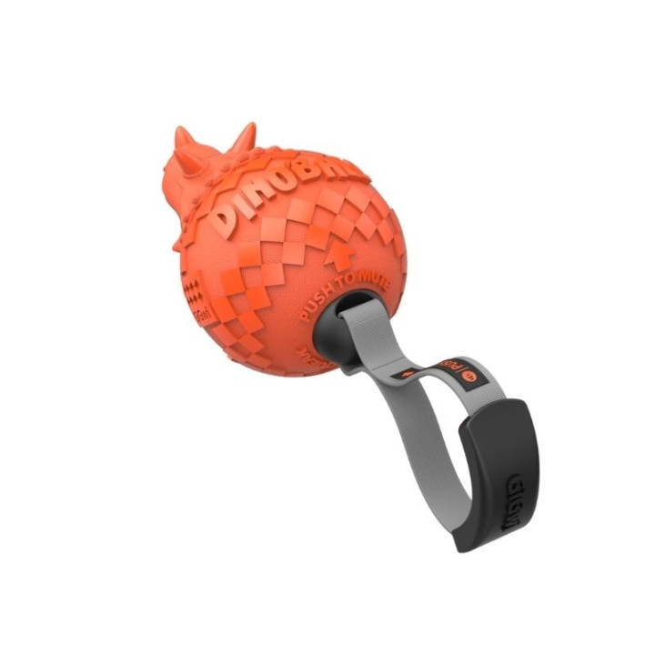 Žaislas šunims GiGwi Push To Mute Dinoball Triceratops dinozauras