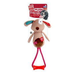 Žaislas šunims GiGwi Plush Friendz Dog pliušinis šuo su rankena - nuotrauka 5