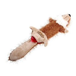 Žaislas šunims GiGwi Plush Friendz Medium Squireel Skin pliušinis voverės kailis - nuotrauka 2