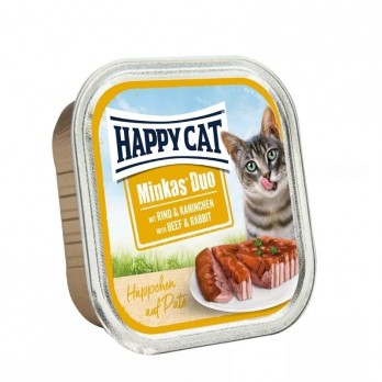 *Happy Cat Duo konservai katėms su jautiena ir triušiena, 100 g