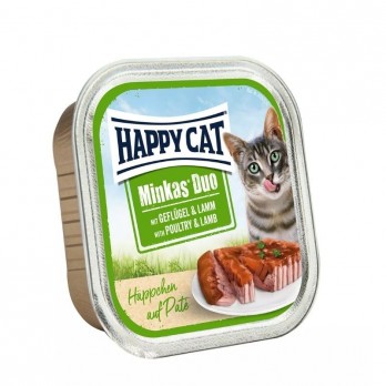 Happy Cat Duo konservai katėms su paukštiena ir ėriena, 100 g