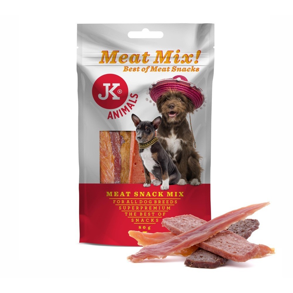 Skanėstas šunims vištienos, antienos, ėrienos ir triušienos file Meat Snack Mix, 80 g