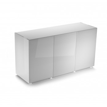 Glossy 120 spintelė stačiakampė balta su durelėmis, 120 cm
