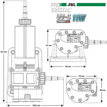 JBL sterilizatorius ProCristal Compact UV-C 11 W