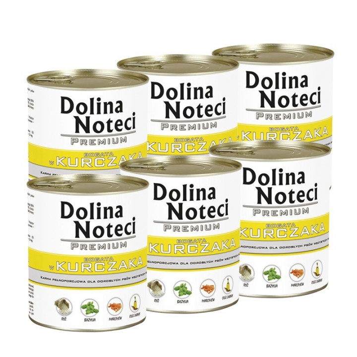 Konservai šunims su vištiena Dolina Noteci Premium, 6 x 800 g