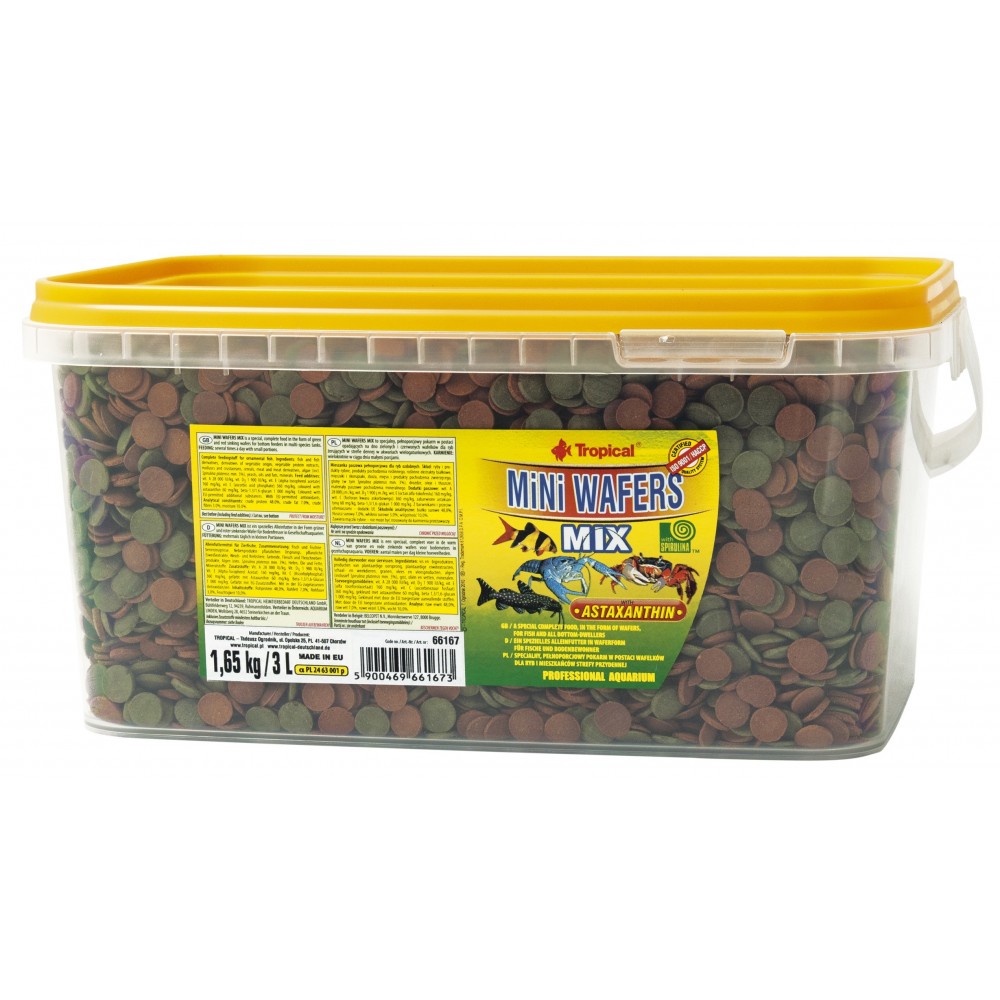 Mini Wafers Mix maistas dugninėms žuvims 3 l
