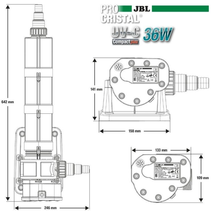 JBL sterilizatorius ProCristal Compact Plus UV-C 36 W