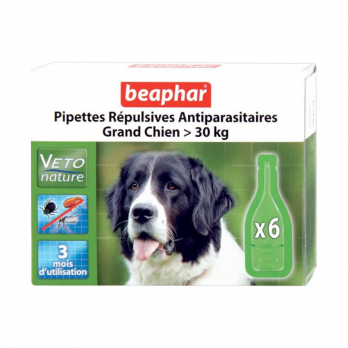 Beaphar VETO Nature-1 lašai nuo erkių ir blusų, didelių veislių šunims