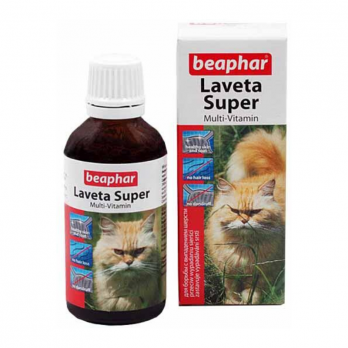 Beaphar Laveta Super Cat multivitaminai katėms, 50 ml