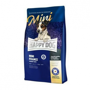 Happy Dog visavertis pašaras mažų veislių suaugusiems šunims su antiena ir bulvėmis Mini France 1 kg
