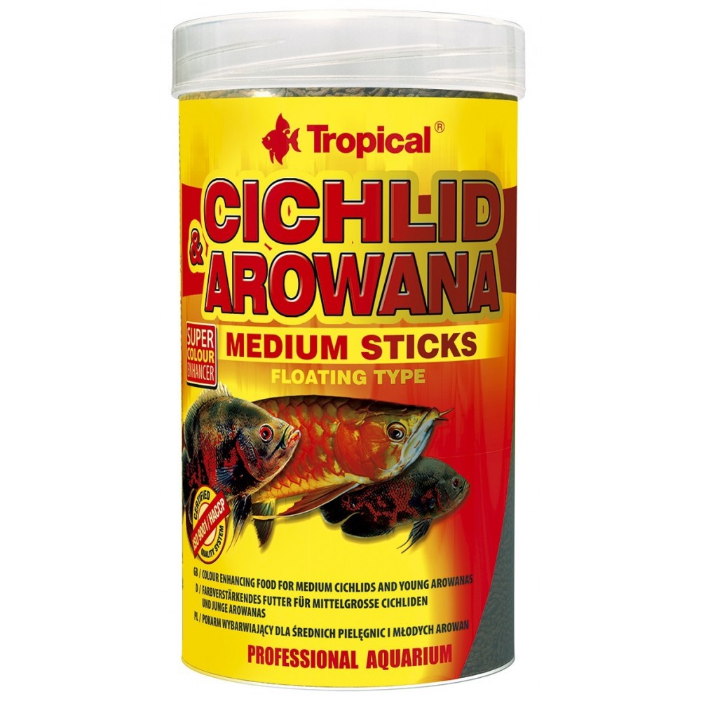 Cichlid&Arowana Medium Sticks maistas žuvims  1000 ml
