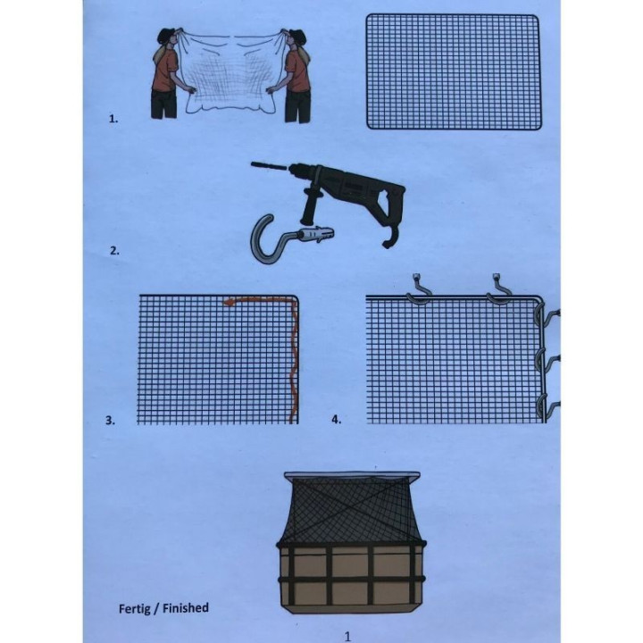 Apsauginis langų tinklas katėms L-XL, 8x3 m| Prekės katėms