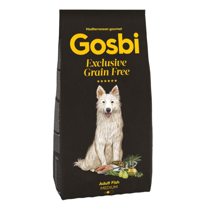 Begrūdis šunų maistas su žuvimi Gosbi Grain Free Adult Fish Medium, 12 kg