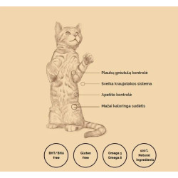 Gosbi sausas maistas sterilizuotoms katėms nuo kailio sąvėlų Original Cat Sterilized Hairball, 3 kg - nuotrauka 2