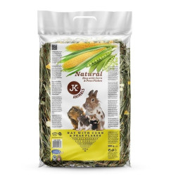 Šienas graužikui su žirnių ir kukurūzų dribsniais, 500 g - nuotrauka 1