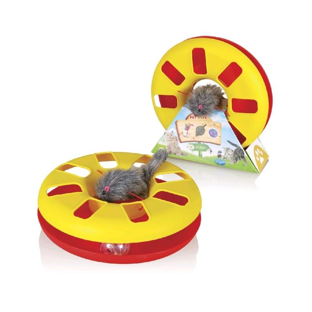*Žaislas katėms ratas su kamuoliuku, 25 cm