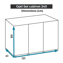 Opti Set 240 spintelė stačiakampė, balta, 121x41x80 cm - nuotrauka 4