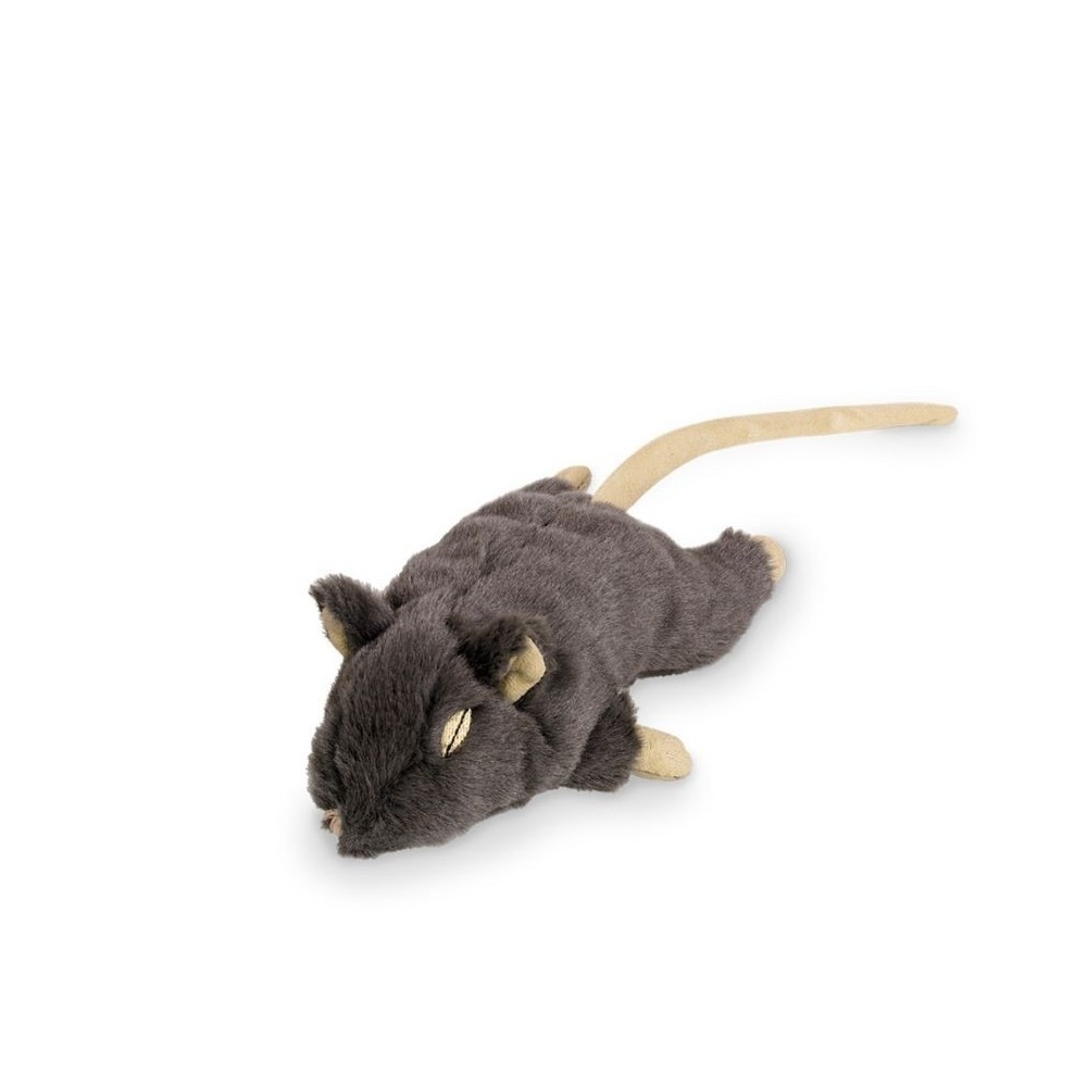 *Žaislas katėms pliušinė pilka pelytė su katžole, 19 cm