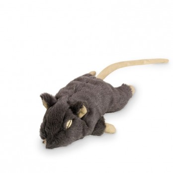 *Žaislas katėms pliušinė pilka pelytė su katžole, 19 cm