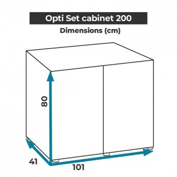 Opti Set 200 spintelė stačiakampė, juoda, 101x41x80 cm