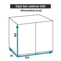 Opti Set 200 spintelė stačiakampė, balta, 101x41x80 cm - nuotrauka 5