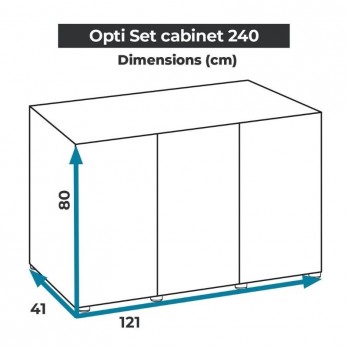 Opti Set 240 spintelė stačiakampė, juoda, 121x41x80 cm