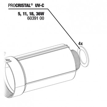 JBL UV sterilizatoriaus tarpinės, 4 vnt.