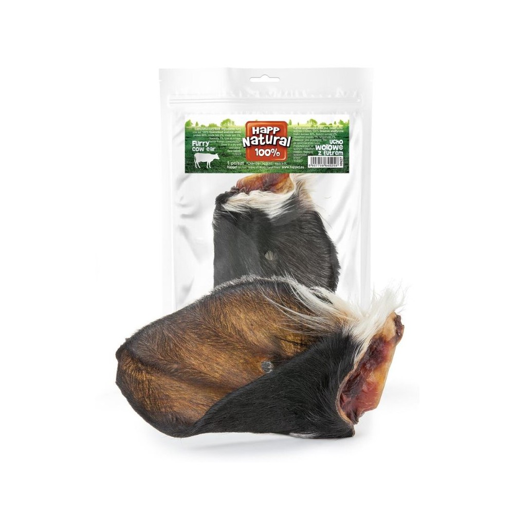 *Skanėstas šunims jaučio ausys su kailiu, 90 g